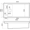 Мойка OMOIKIRI KINARU PRO 86-U/I-GB Artceramic/графит 4997027